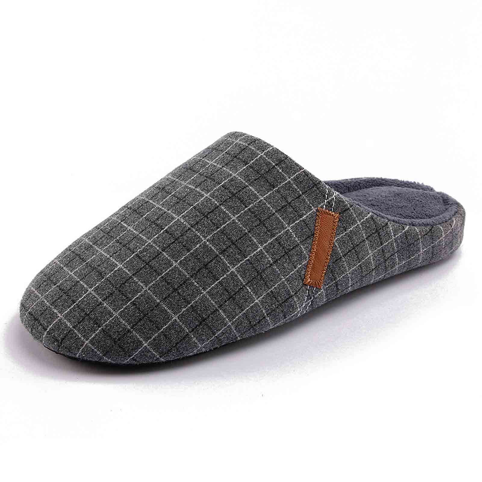 Chaussons en mousse à mémoire de forme femme fausse fourrure pantoufles hiver