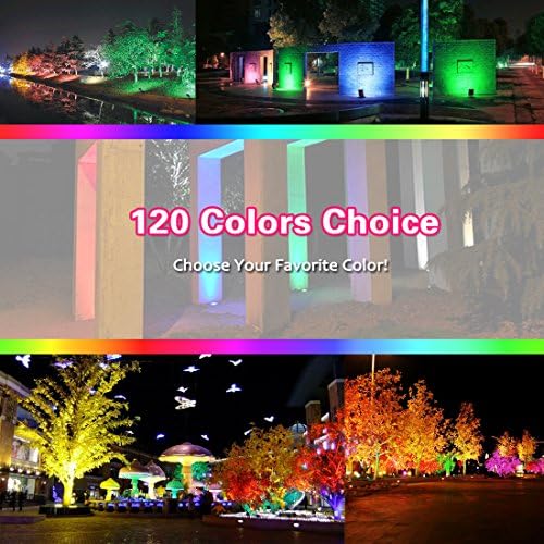 Mobri 15W LED Floodlight,Outdoor/Indoor Colour Changing Flood Lights with Remote Control, 120 RGB Colours, Warm White and Cool White Adjustable, UK 3-Plug, Waterproof IP66