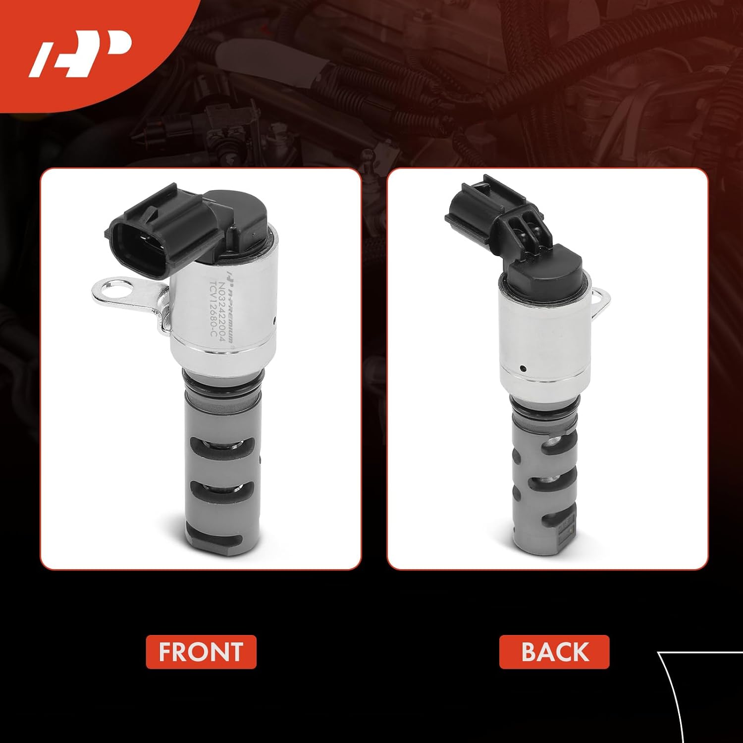 A-Premium Engine Variable Valve Timing (VVT) Solenoid Compatible with Mitsubishi Mirage 2014-2015 2017-2020, Mirage G4 2017-2020, 1.2L, Replace# VTS1168, 1028A104