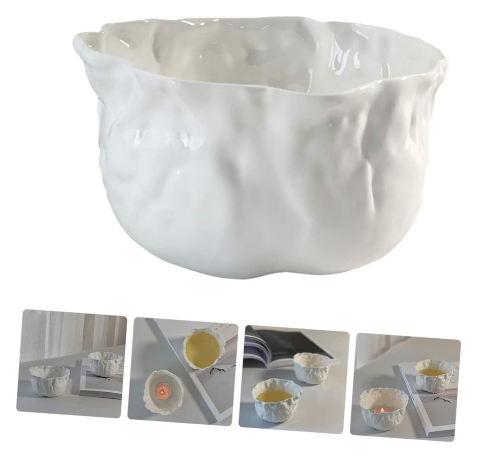 Startseite Teetassen Teetasse gefaltete Kerzentasse Eierbecher Chinesische Teeschale Teeschale Teeschale Tassen Keramik Verkostungsbecher Teelicht Antiker Kerzenhalter Tee-Aufbewahrungsbecher
