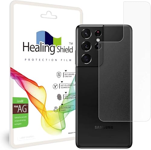 Muellery Healingshield - Protector de pantalla antirreflejos, antihuellas, mate, compatible con Samsung Galaxy S21 Ultra (parte trasera de 1 unidad)