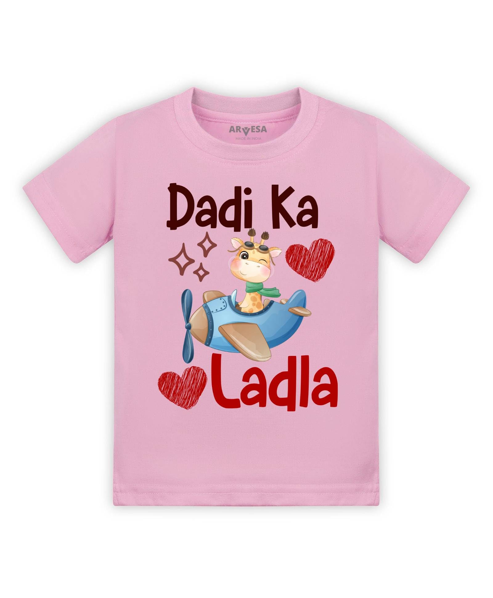 ARVESA Dadi Ka Ladla TS-1253 Dada Dadi Baby Tshirt for Kids Boys & Girls Half Sleeves Round Neck Clothes Tshirt for Kids Boys 1 Months to 6 Years Dress-image-35