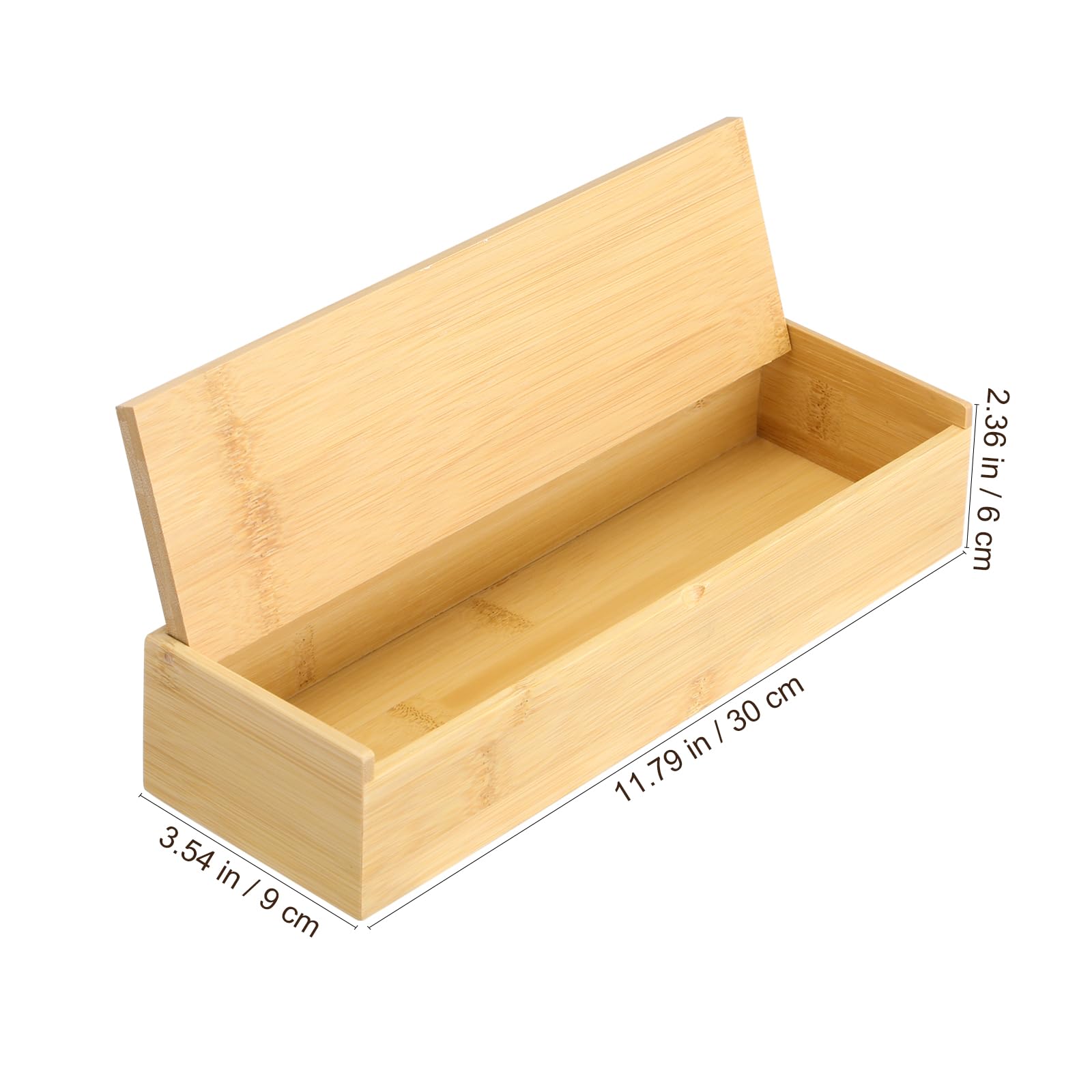 Sewroro Organizador de Cubiertos de Bambú Rectangular para Cocina y Restaurante, Caja Multifuncional Drenaje Conveniente y Diseño Ahorrador de Espacio