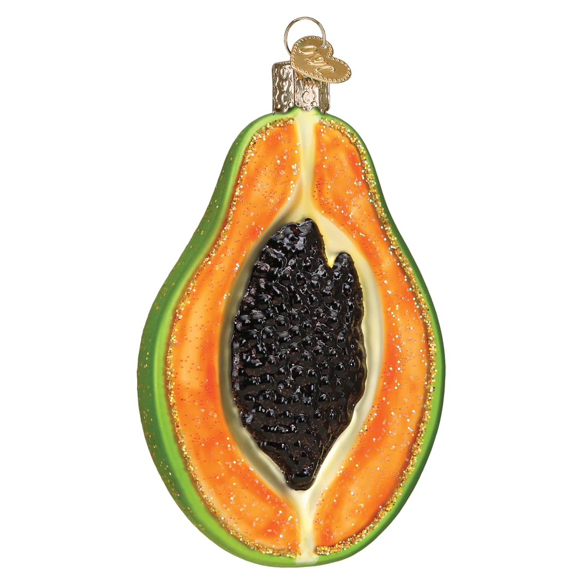 Old World Christmas Papaya Glass Blown Ornament for Christmas Tree