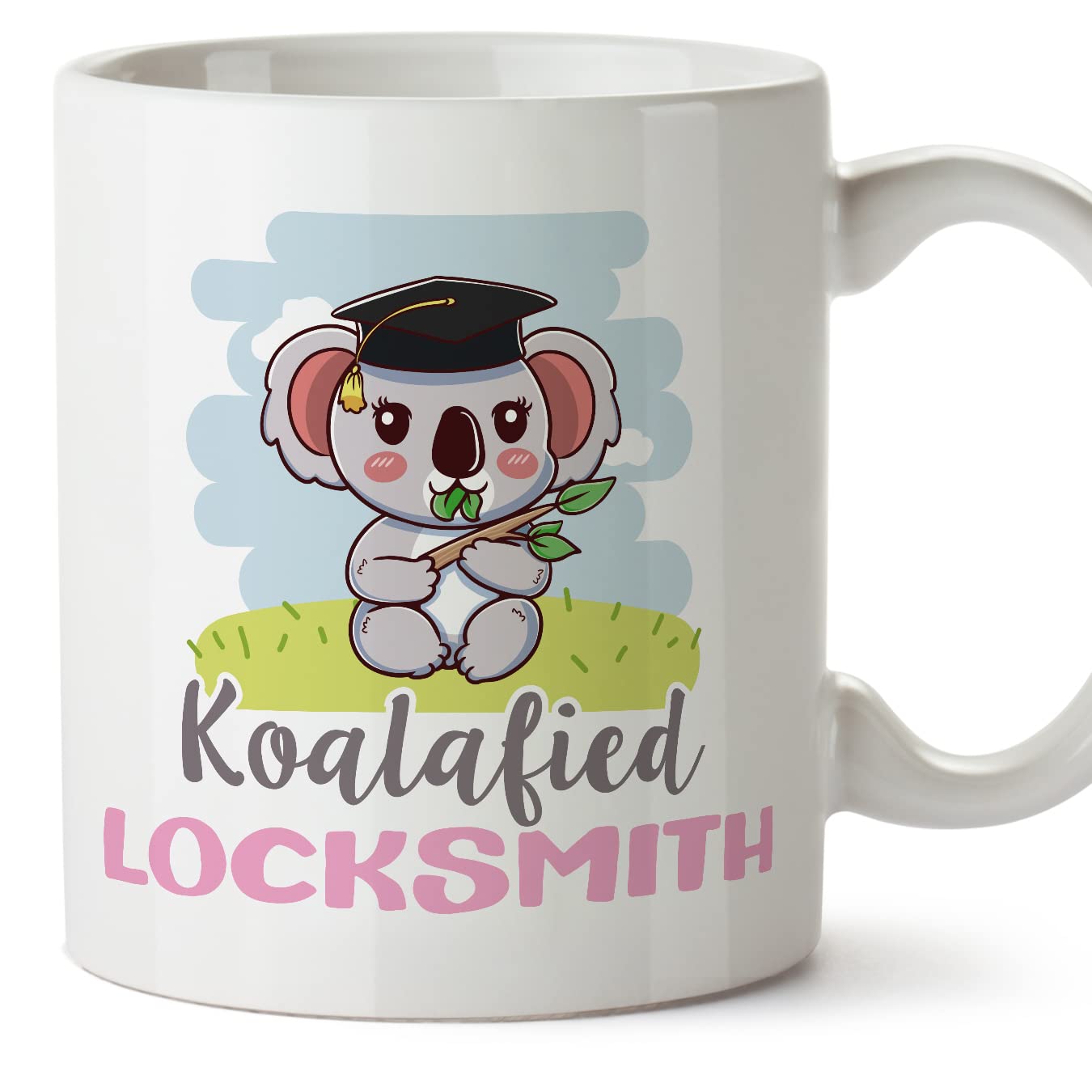 MUGFFINS Locksmith Woman Mug - in English - Koalafied - Funny Gift for Colleagues - Ceramic 11oz Mug
