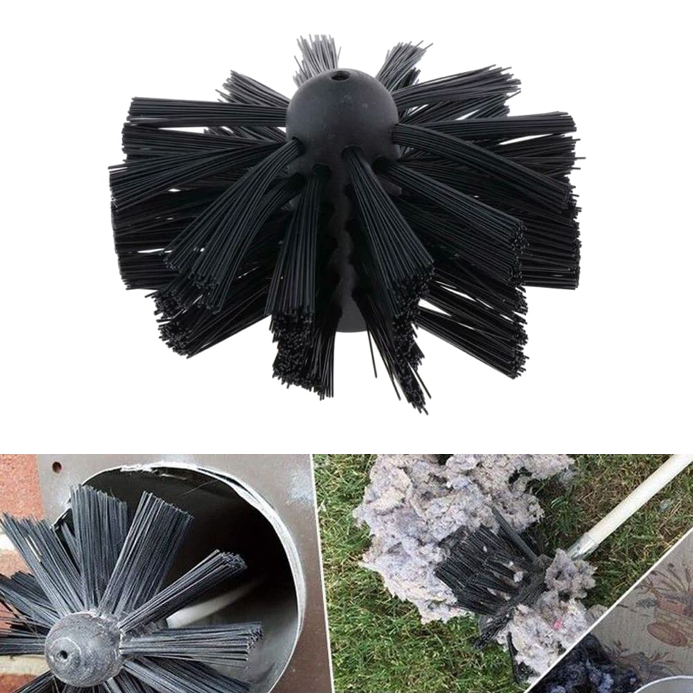 Kit spazzola per la pulizia del camino 200mm Spazzola per la pulizia dello sfiato dell'asciugatrice Levapelucchi per il camino Strumento per la pulizia della canna fumaria con setole in nylon