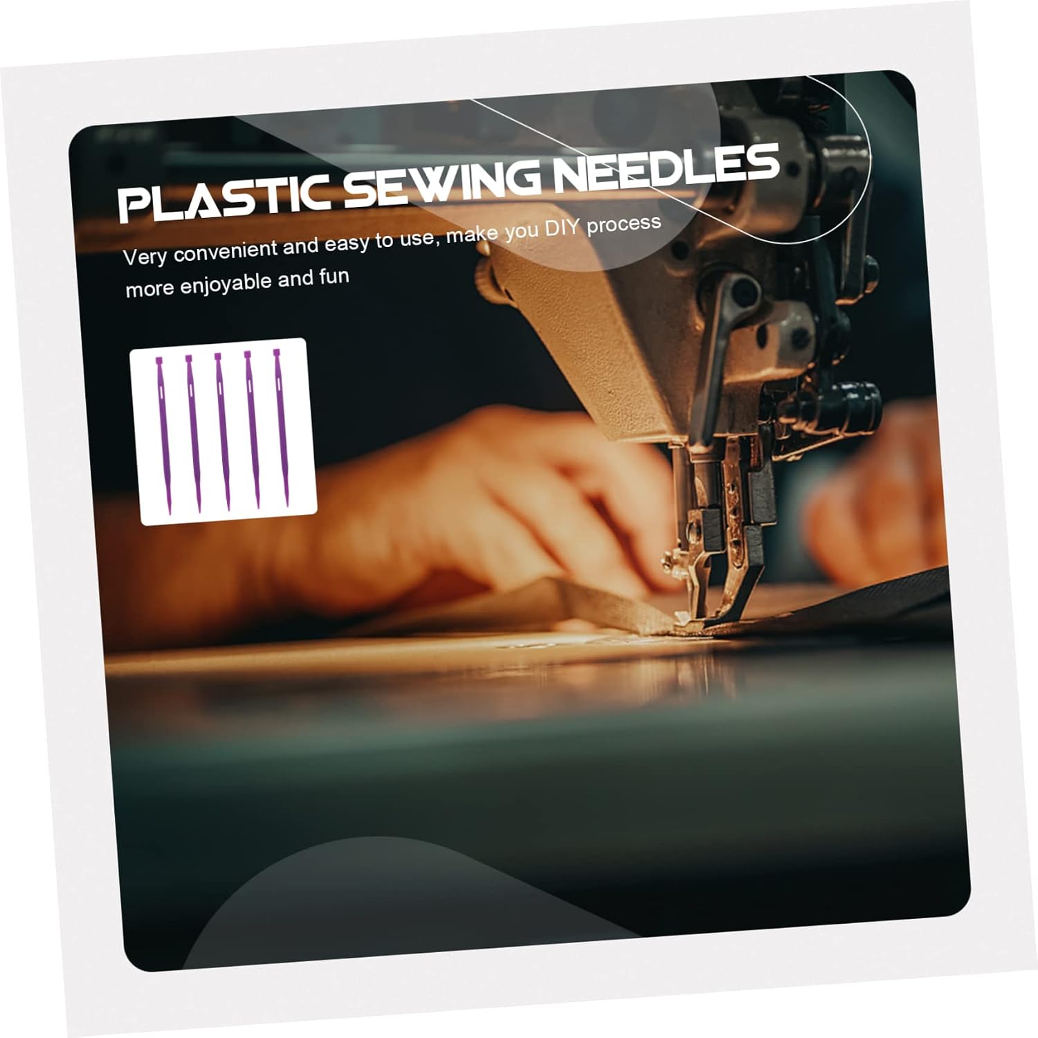 Gadpiparty 10Pcs Plastic Sewing Needles for DIY Knitting Home Knitting Tools Hand Stitching Supplies for Work and Craft Projects