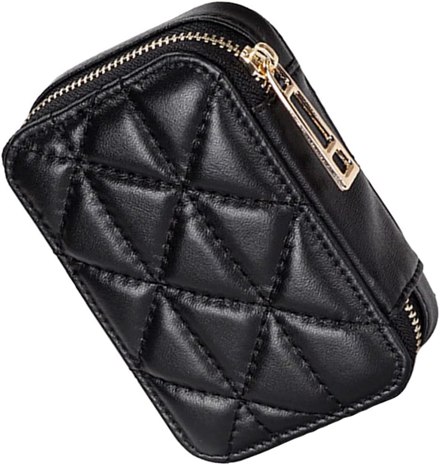 SOIMISS Small Makeup Bag Outdoor Makeup Pouch Lipstick Lip Case Cosmetic Organizer Purse with Mirror for Women