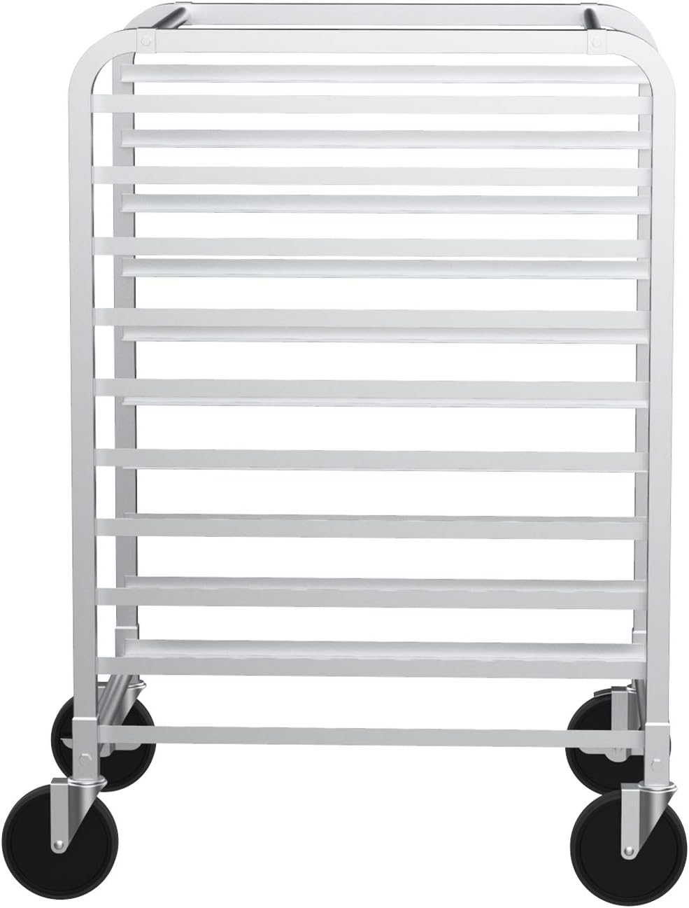 VINGLI 10-Tier Bakery Rack Commercial Stainless Steel Bun Pan Sheet Rack with Brake Casters for Kitchen, Restaurant, Cafeteria