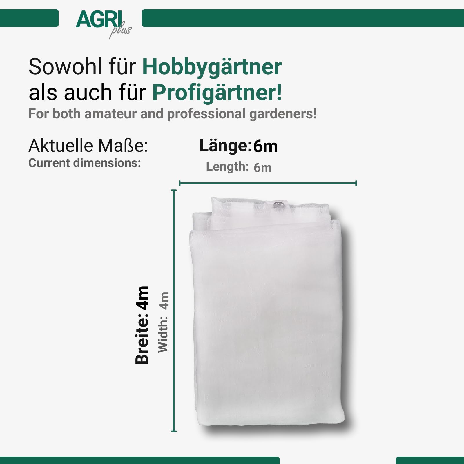 AGRI plus Teichnetz mit Ösen I 4 x 6 m I Verschiedene Maße I Engmaschiges Netz 0,8 x 0,8 mm I Teichschutz gegen Reiher I Schutznetz mit Randverstärkung I Abdecknetz UV-stabil & wasserdurchlässig