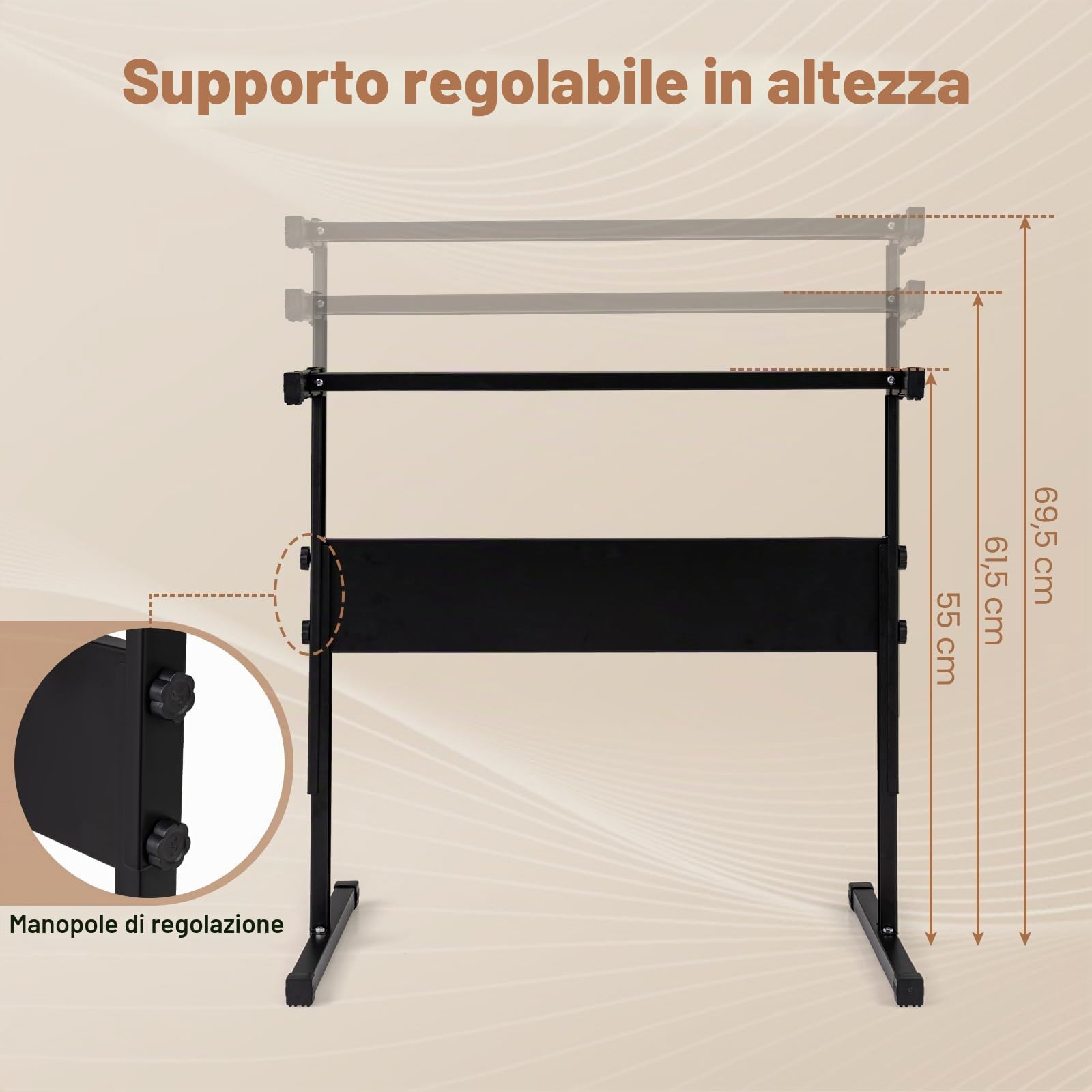FANTASK Pianoforte digitale a 61 tasti, tastiera per bambini con supporto regolabile, microfono e leggio, pianoforte elettronico per bambini con suoni, demo e ritmi, per bambini dai 3 anni in su, nero