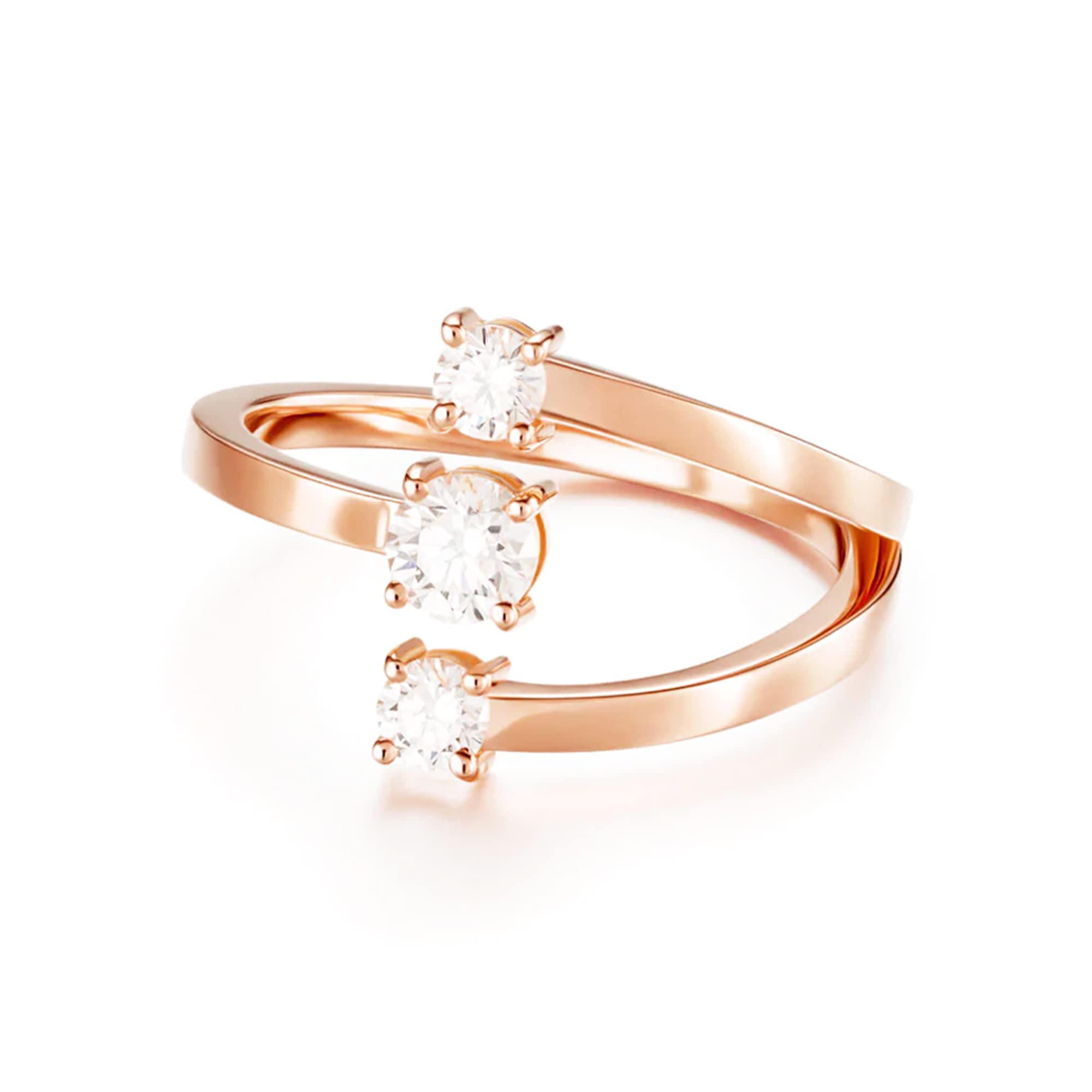 MINUTIAE Stylish Solitaire Crystal Diamond Adjustable Three Stone Finger-Ring for Women and Girls (B0BV9RM686) Amazon Price History, Amazon Price Tracker