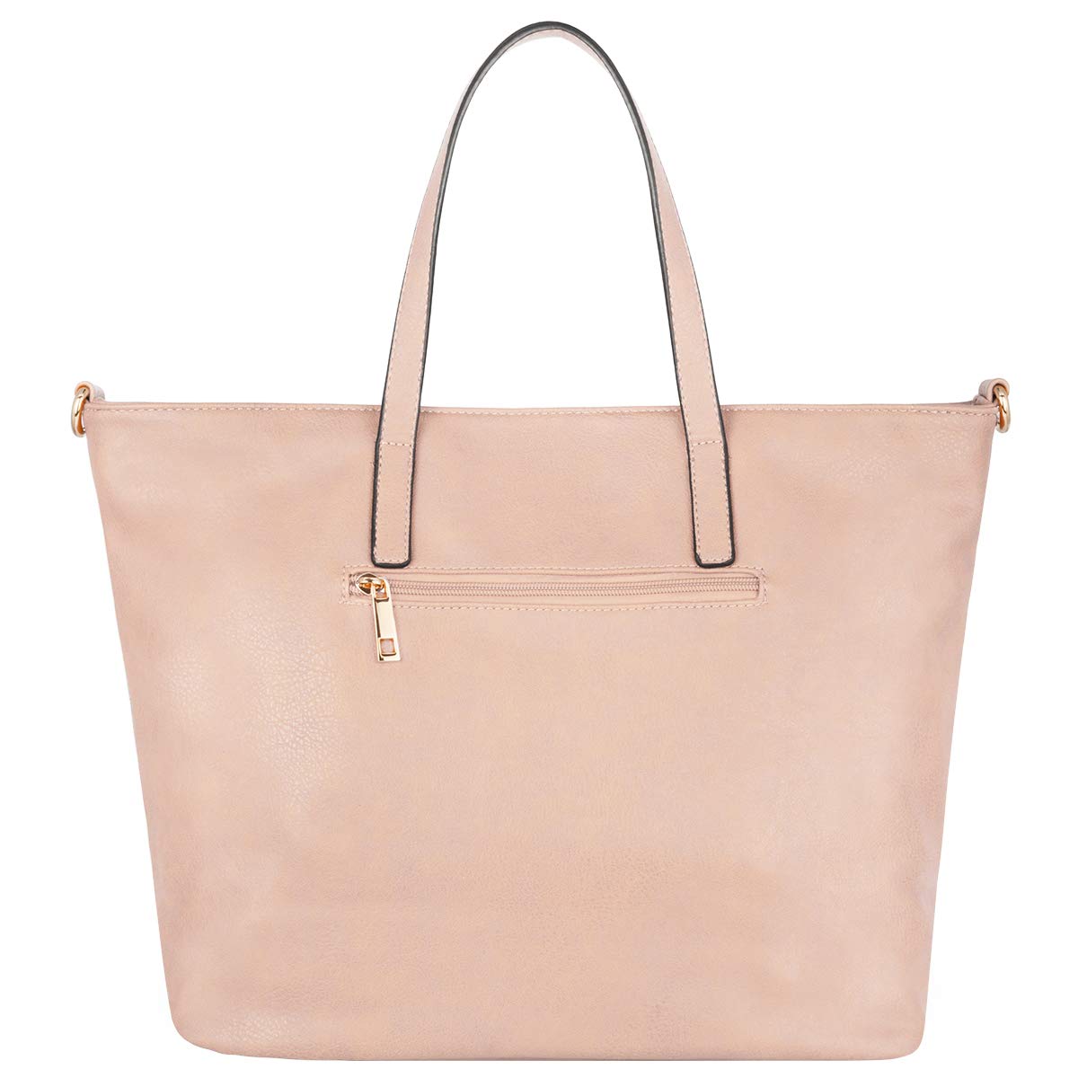 CRAZYCHIC - Damen Streifen Pailletten Handtasche - Tote Shopper Weiches PU Leder - Schultertasche Umhängetasche - Casual Multicolor Gestreift Große Kapazität - Arbeit Schule Strand Shopping - Rosa