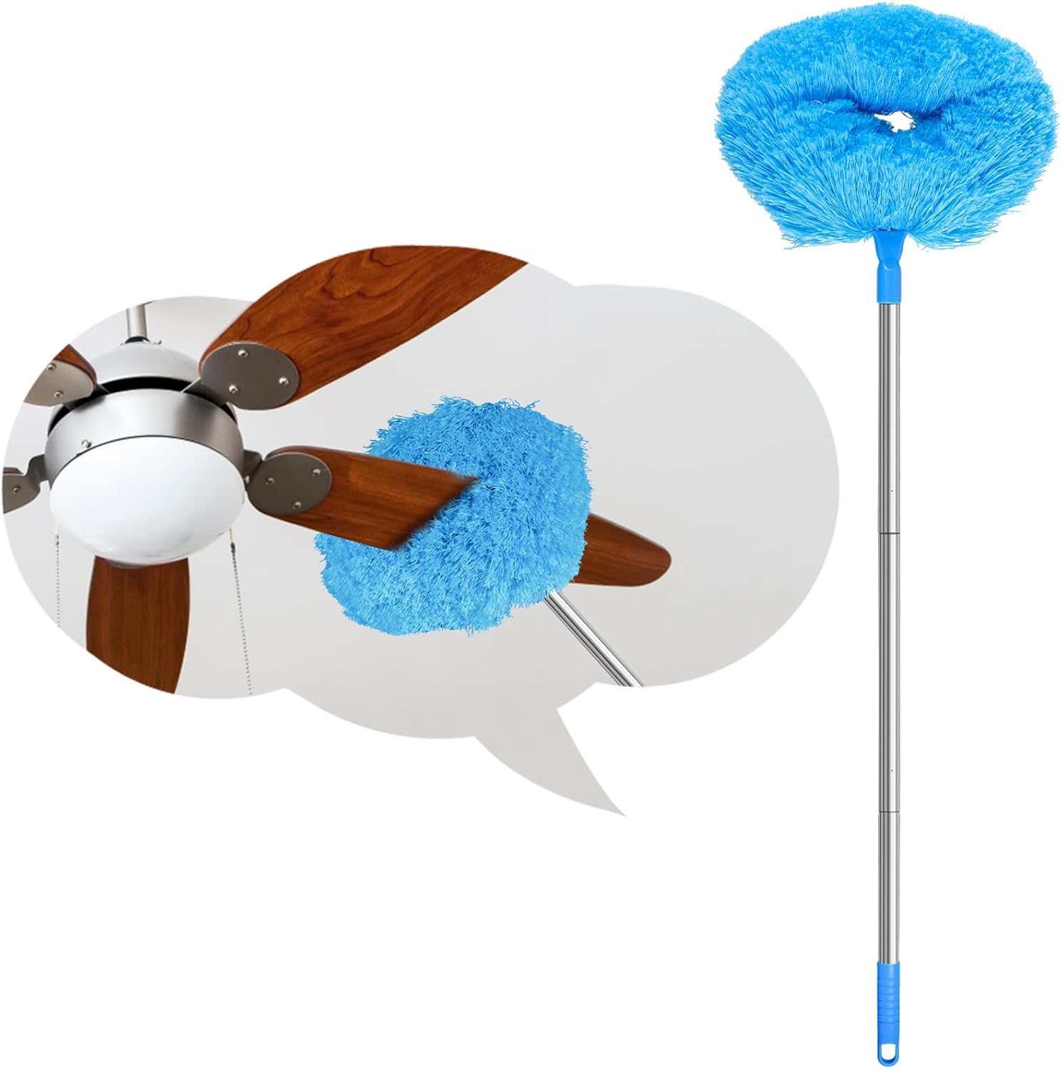 Fxvhojq Ceiling Fan Cleaner Duster with 57 Inch Telescopic Handle