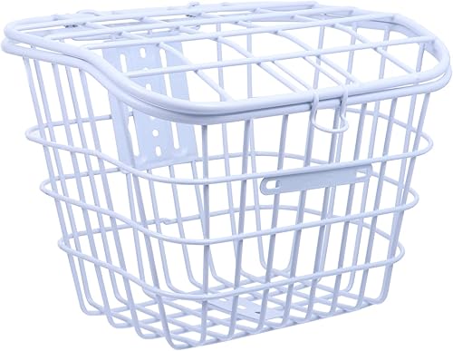 Hierro Bicicleta Frente Cesta De Almacenamiento Bicicleta Eléctrica Ciclismo Bin Tapa