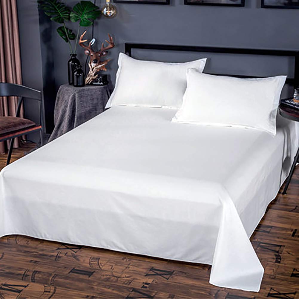 Draps automne hiver lit double coton blanc drap-housse 120x200cm drap uni épais deux personnes