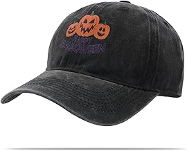 YAMEE Cappello da Baseball Zucca di Halloween Unisex,Cappellino da Baseball Donna Cotone Traspirante,Berretto Uomo Regolabile,Cappello Divertente per Feste,Regalo di Halloween