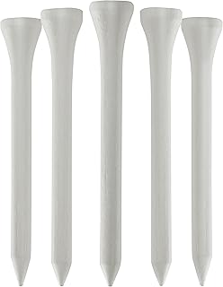 70mm 2 3/4" Premium White Bamboo Golf Tees Sustainable Eco Friendly Pack of 100