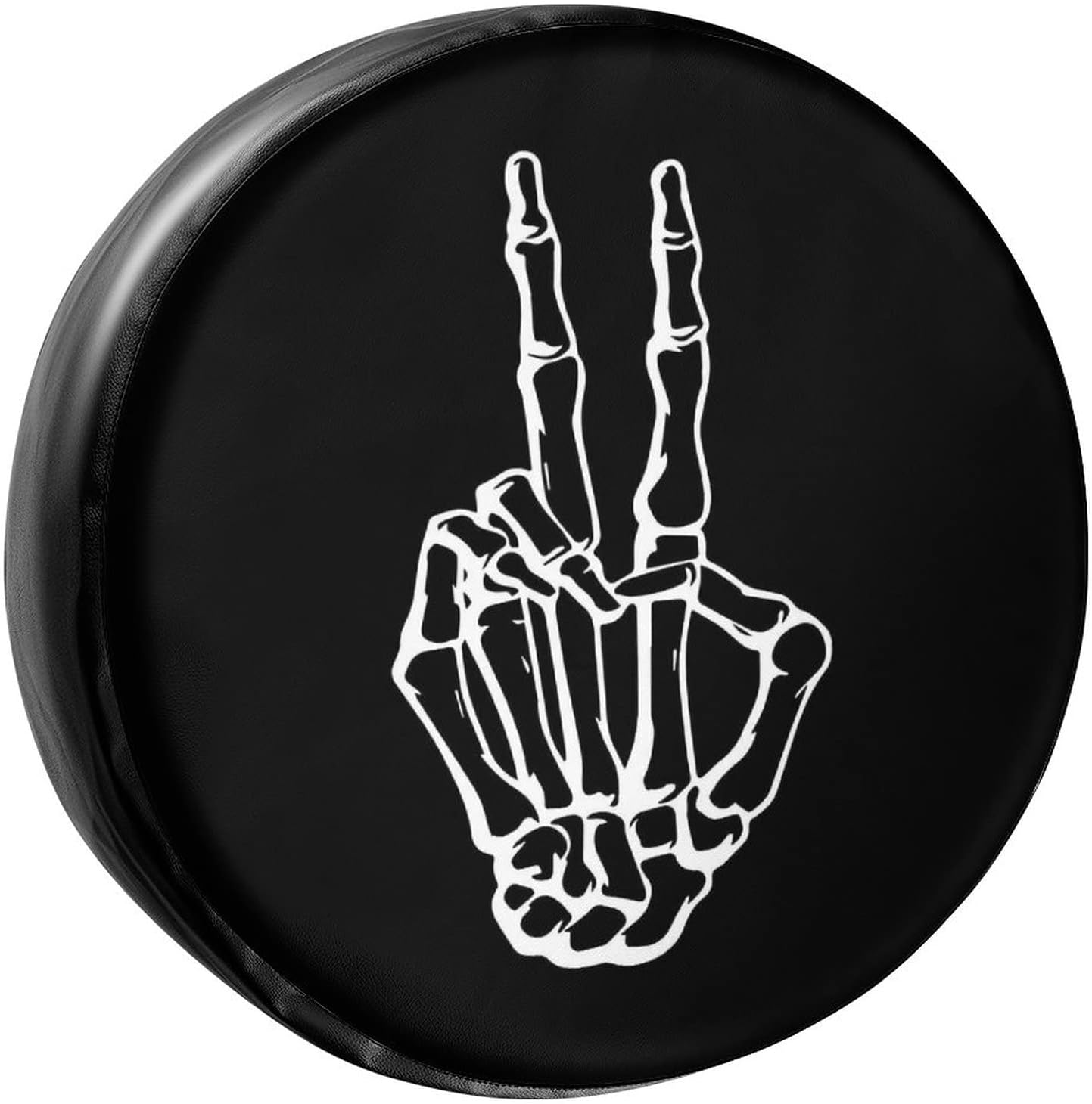 Foruidea Compass Sun Dial Black Spare Tire Cover PU Leather Wheel Tire Cover Fit Trailer, RV, SUV and Many Vehicle 15inch