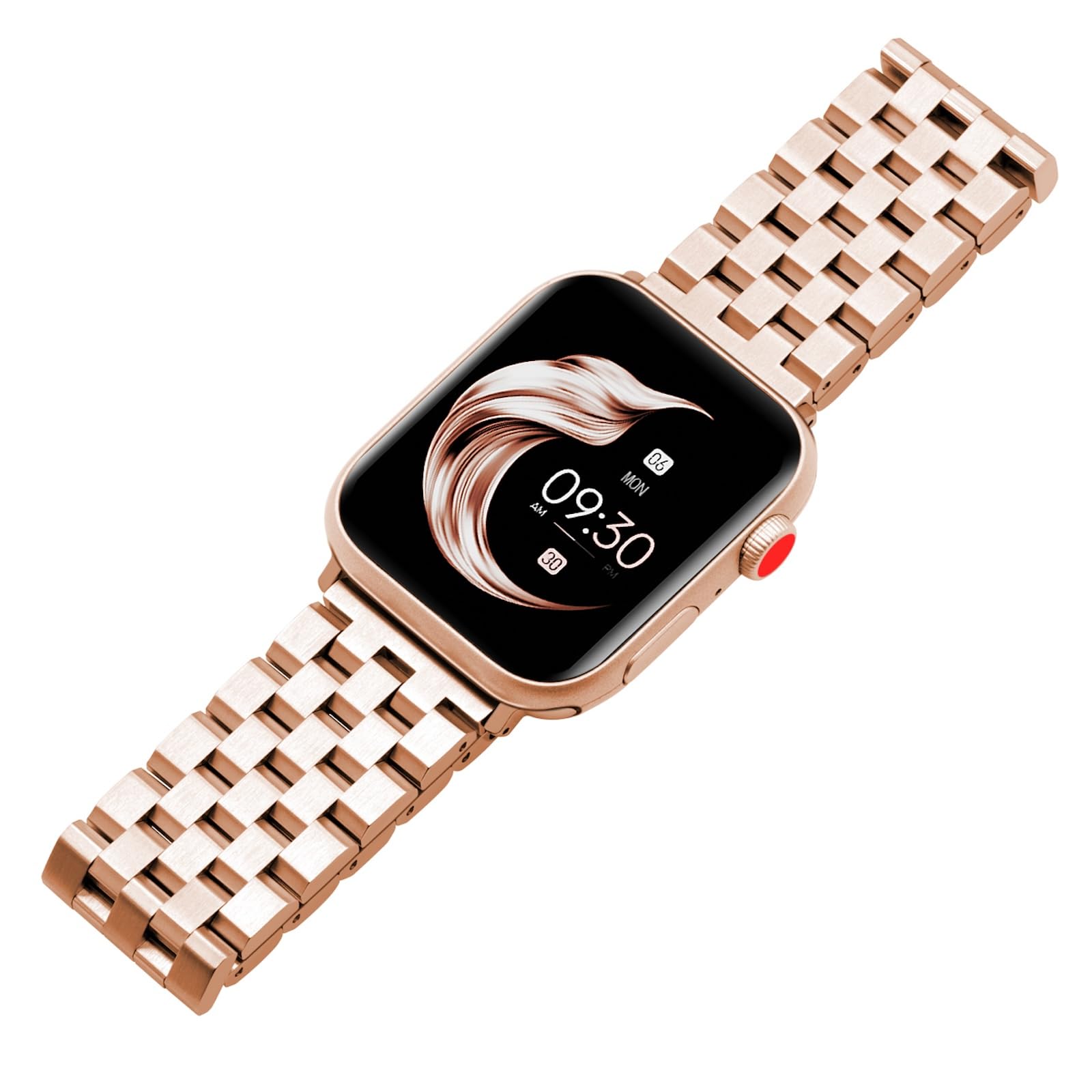 Juntan 5 Rows Metal Watch Band Compatible for Apple Watch Band 40mm 38mm iWatch Series 6 SE 5 4 3 2 1 Stainless Steel Watch Strap Rose Gold - Image 3