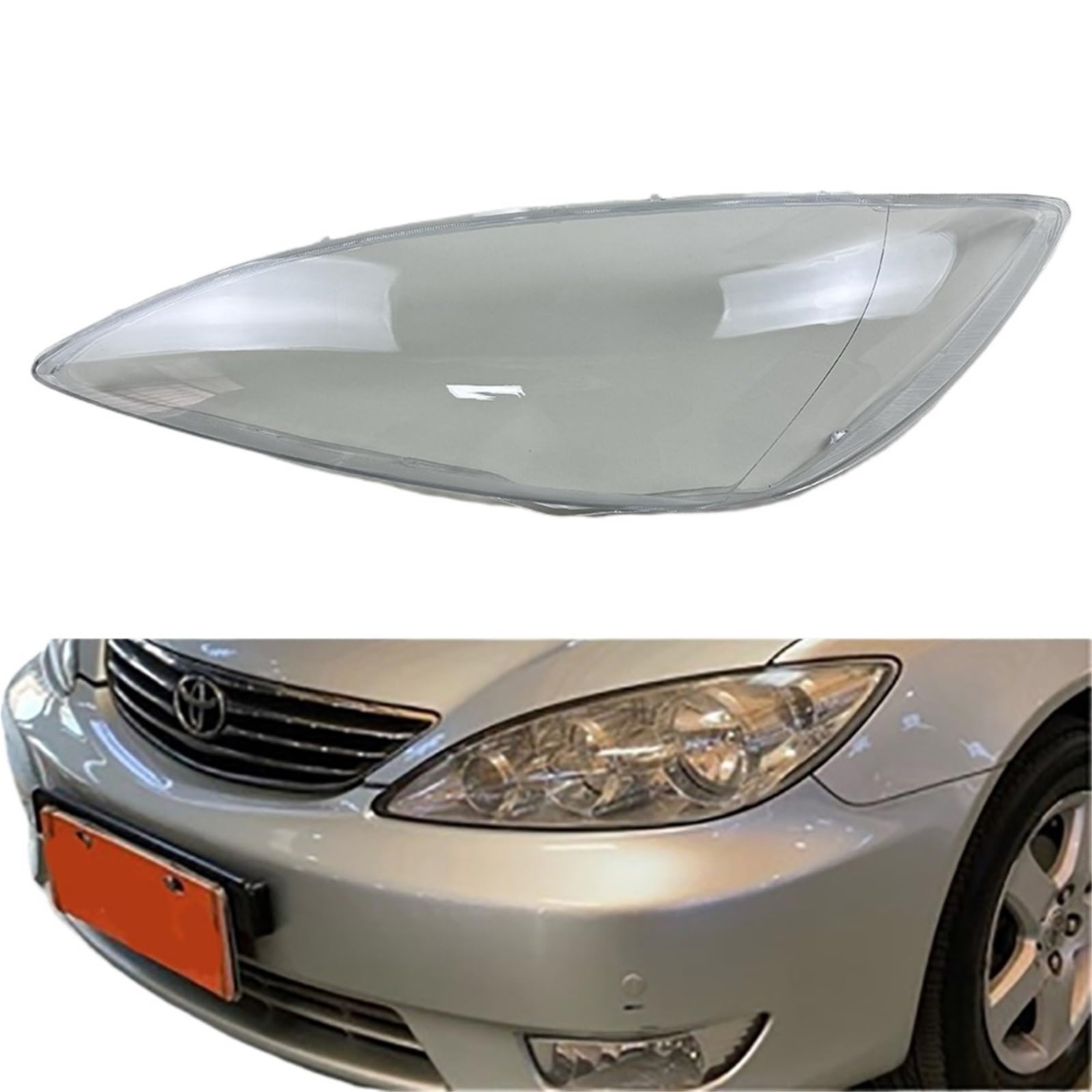 Compatible for Toyota Camry 2005 2006 Auto Car Transparent Lampshade Lamp Shell Front Glass Lens Case Headlamp Caps Headlight Cover(Left)