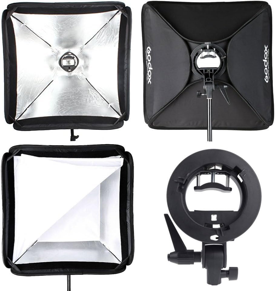 Godox Softbox Soft Box 32"x32" Bowens Mount Softbox with S-Type Speedlite Bracket, Foldable Softbox Bowens Mount for Godox AD200Pro AD200 V860II TT685II TT600 TT350