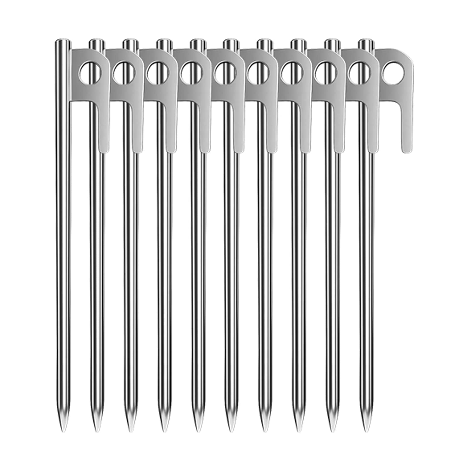 Camping-Heringe, Zeltheringe, robuste Zeltheringe aus Edelstahl, robuste Zelthaken aus Metall, mit robuster Tragetasche, für Outdoor-Wanderungen, Strandcamping (30 cm, 6 Stück + 40 cm, 6 Stück 3