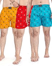 The Divine Exports Mens Pure Cotton Boxer Shorts in Different Color (Pack of 1 Piece)
