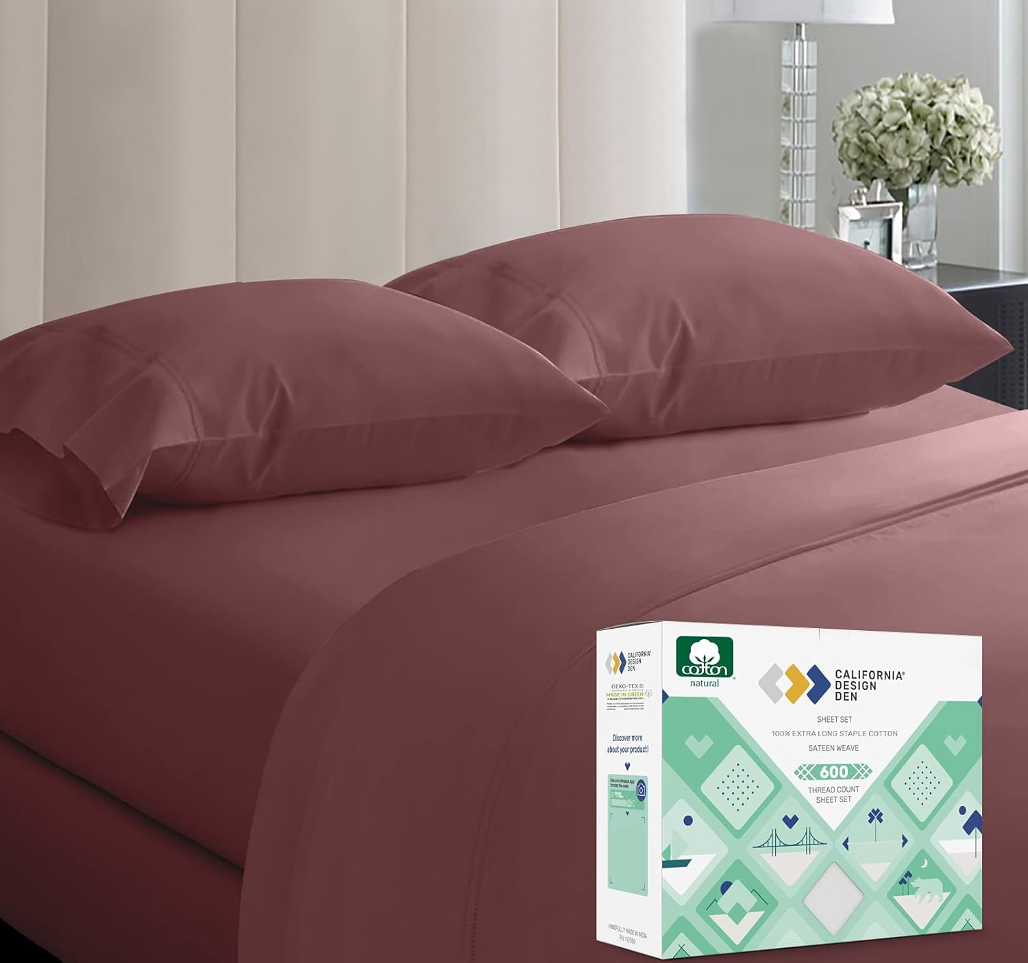 California Design Den Luxury Full Size Bed Sheet Set 100