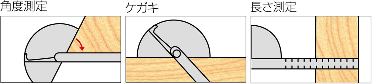 Shinwa Sokutei 62855 Protractor Diameter 12.6 inches (320 mm) Single Pole Pole with Scale 23.6 inches (60 cm) Scale No. 600 Silver
