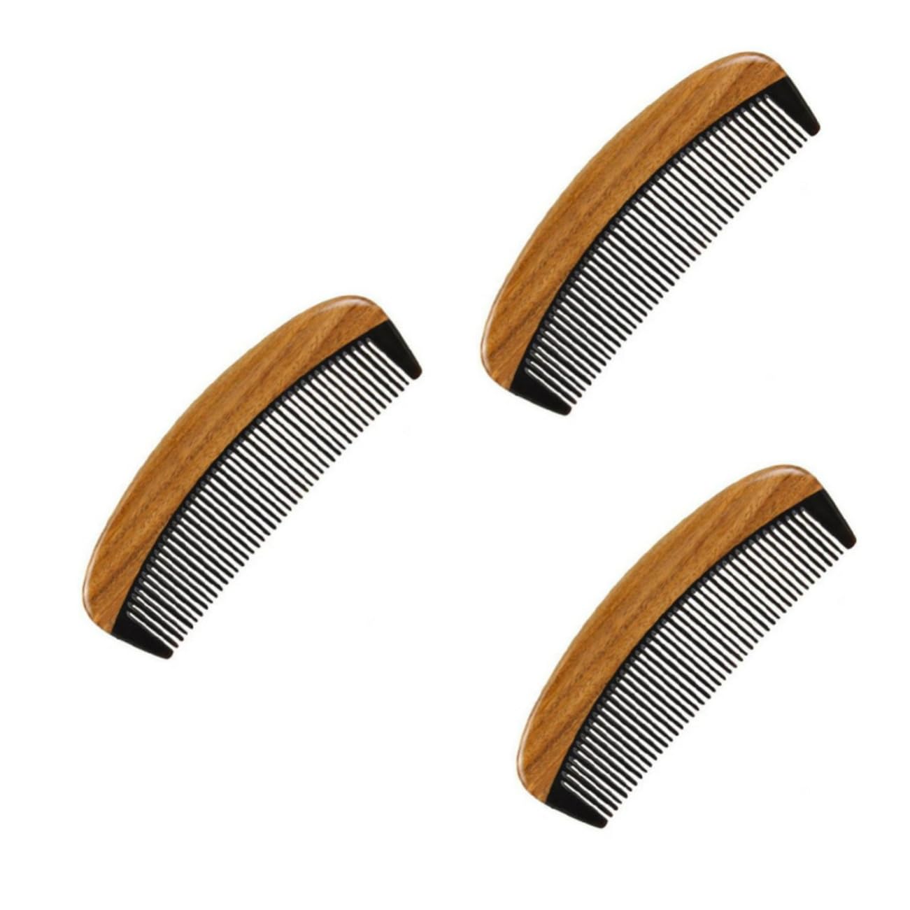Beaupretty 3 Peines De Cuerno De Sándalo Para Mujer Peine Alisador De Cabello Natural Herramienta Portátil Para El Cabello