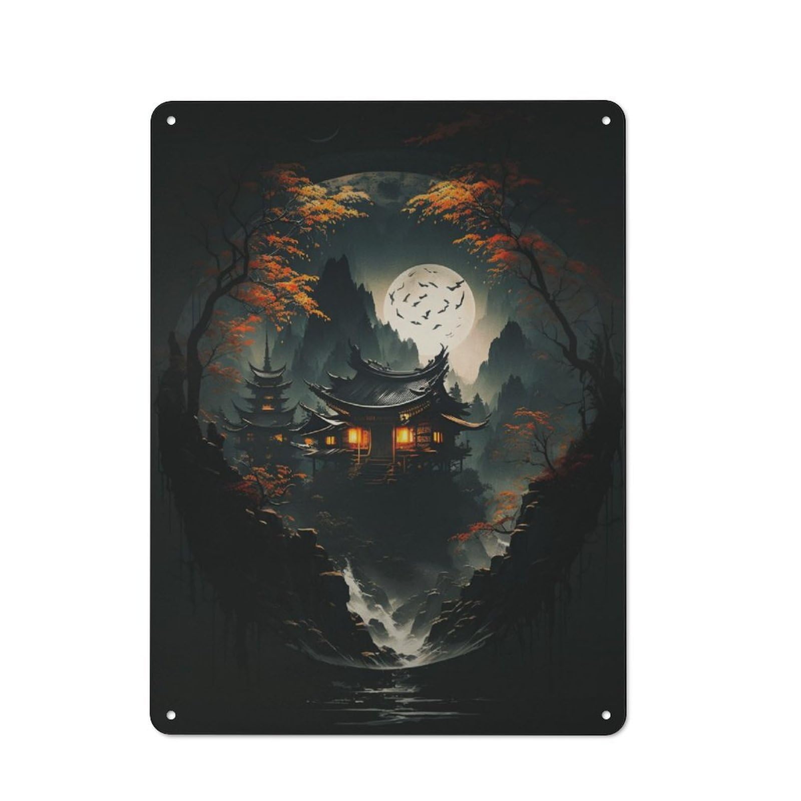 Junmoney Mystery Night Metal Sign 40X30cm With For Home Bar Wall, Rustic Decor, For Collectors Decorating Home Bars And Entertaining Spaces