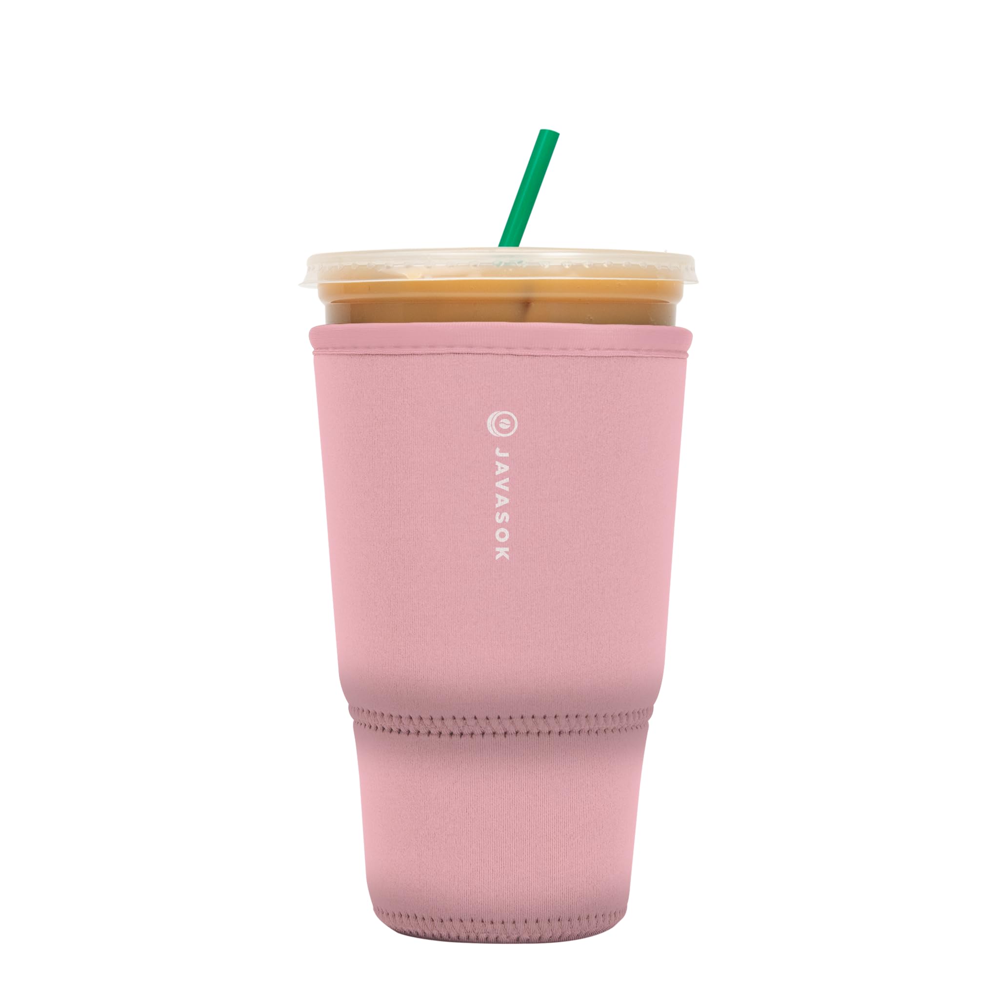 Sok It JavaSok Iced Coffee &amp; Cold Soda Insulated Neoprene Cup Sleeve (Millennial Pink, XLarge: 38-42oz)