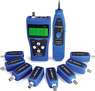Noyafa Cable Fault Locator NF388, Network Cable Tester Wire Tracker with 8 Far-End Jacks and Port-Flash for Testing Ethernet LAN Network Cat5 Cat6 Phone Wire Coaxial Cable