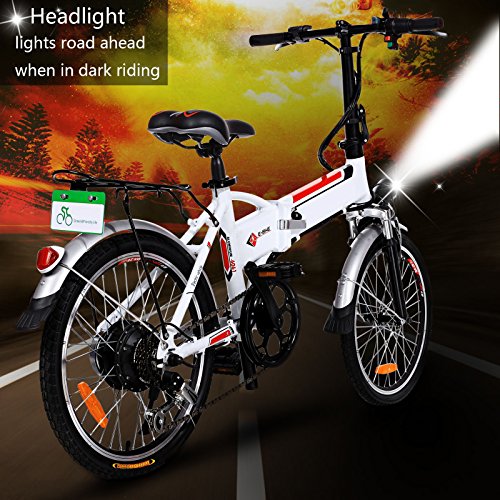 image for Sheepfun Foldable Electric City Bike with Removable 36V 8AH Lithium-Io