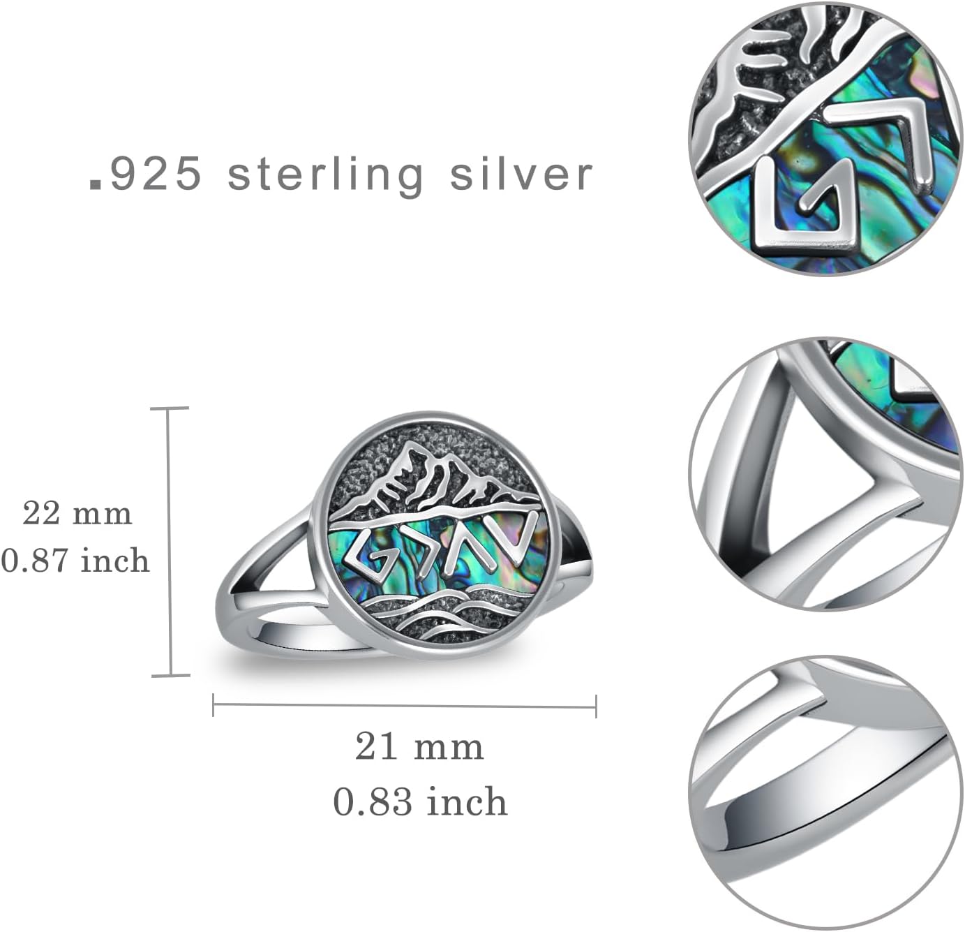 God Is Greater Than The Highs And Lows Ring 925 Sterling Silver Highs And Lows Mountain Jewelry Gifts For Women - Image 4