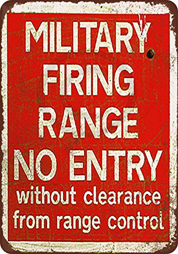 Custom Kraze Military Firing Range Vintage Reproduction Metal tin Sign 8 x 12