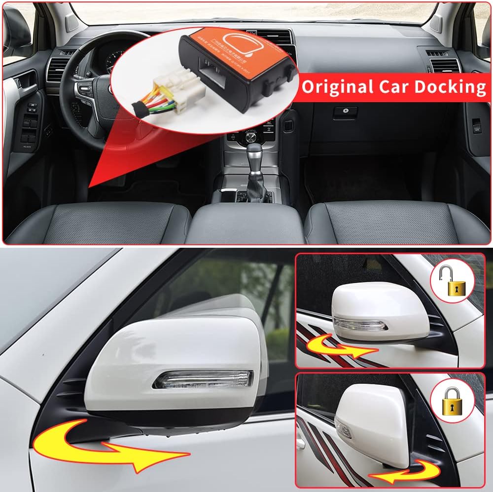 Automatic Folding and Expansion of Rearview Mirror for Toyota Land Cruiser Prado 150 LC150 2023-2010 2022 2021 2020 2019 2018 2017 2016 Interior Modification Accessories (2018-2023 LHD)