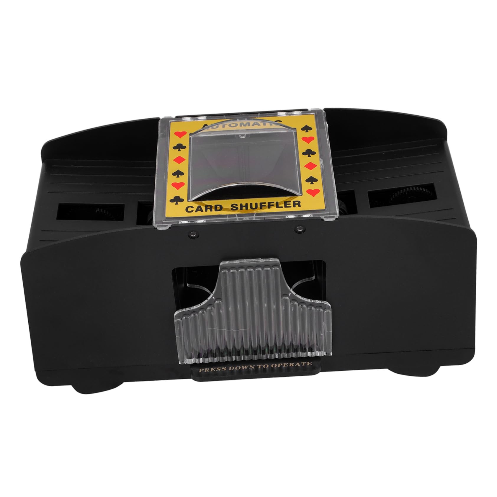 TOYANDONA Mischiacarte Automatico per Poker, Macchina per Carte in Abs Nero, Mescola 2 Mazzi Fluidità per Serate di Gioco