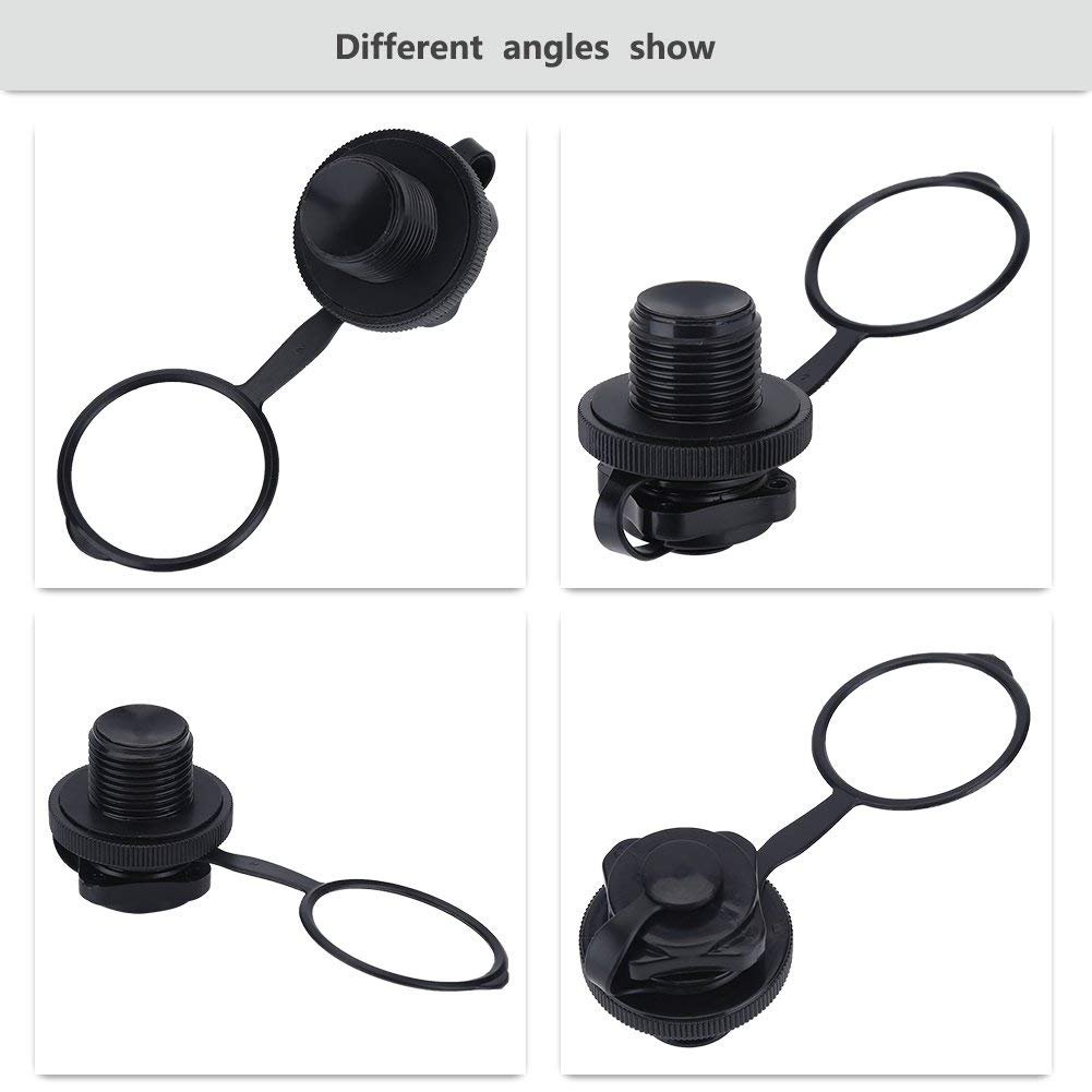 Lot De 2 Valves D'Air Universelles Pour Kayak Et Bateau Gonflable – Bouchons Anti-Fuite Noirs, Gonflage Rapide Et Facile