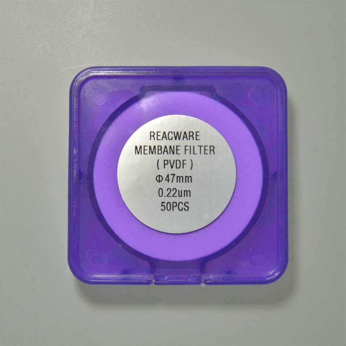 Lot de 50 filtres à membrane de laboratoire OD = 47 mm, 0,22 um, fabriqué à partir de PVDF, 50 pièces/lot