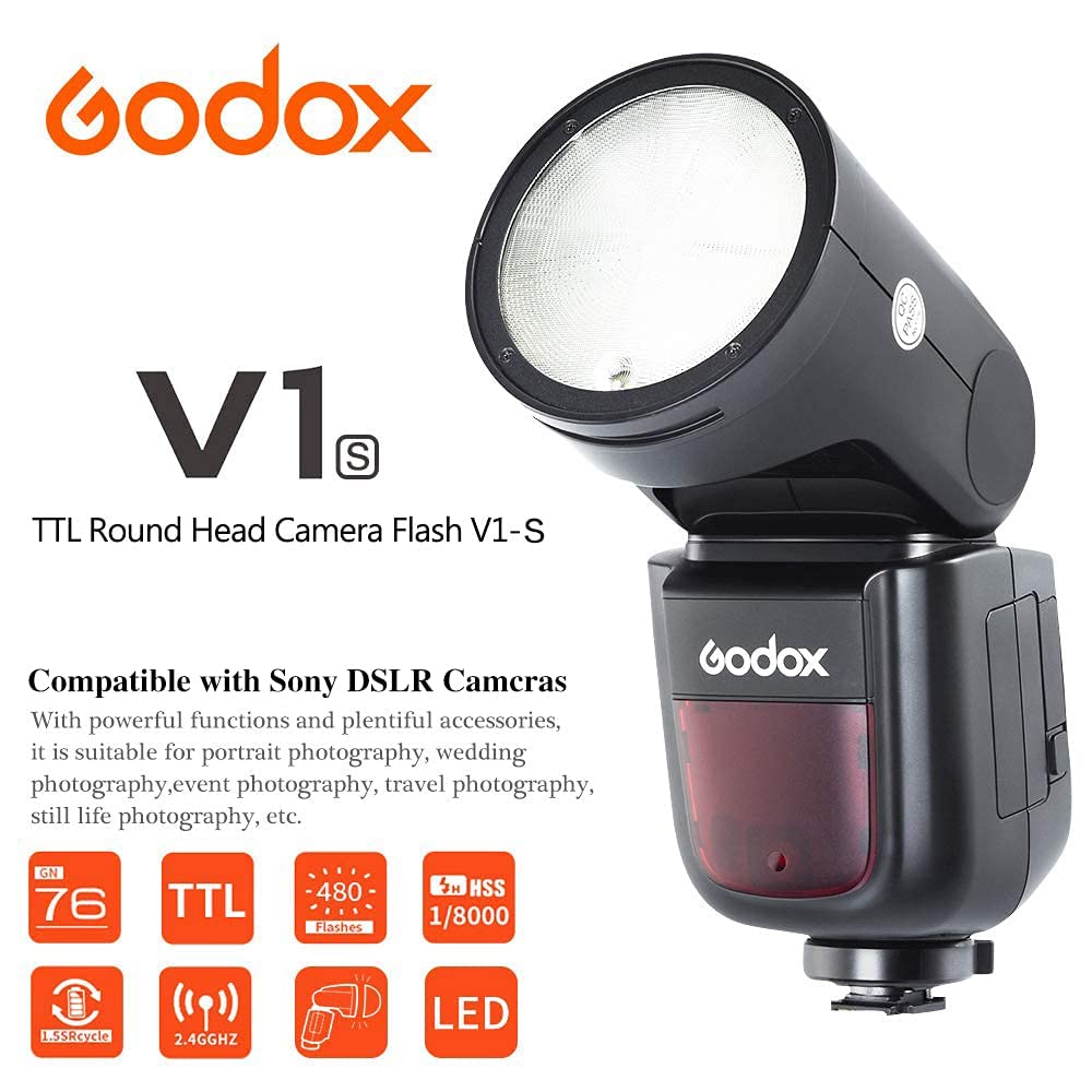 Amazon | GODOX V1Sラウンドヘッドカメラフラッシュスピードライト10