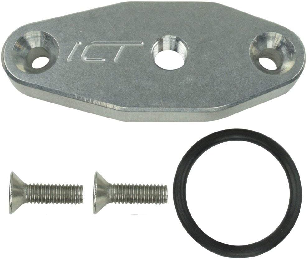 ICT Billet LT L83 LT1 L86 Turbo Oil Supply Port 1/8" NPT Feed Plate Billet Gauge Adapter Gen V 551358