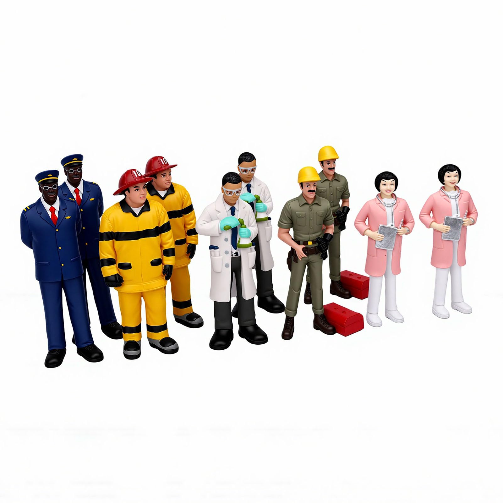 Matybobe Set de Figuras en Miniatura para Juego Imaginativo, Policía (5