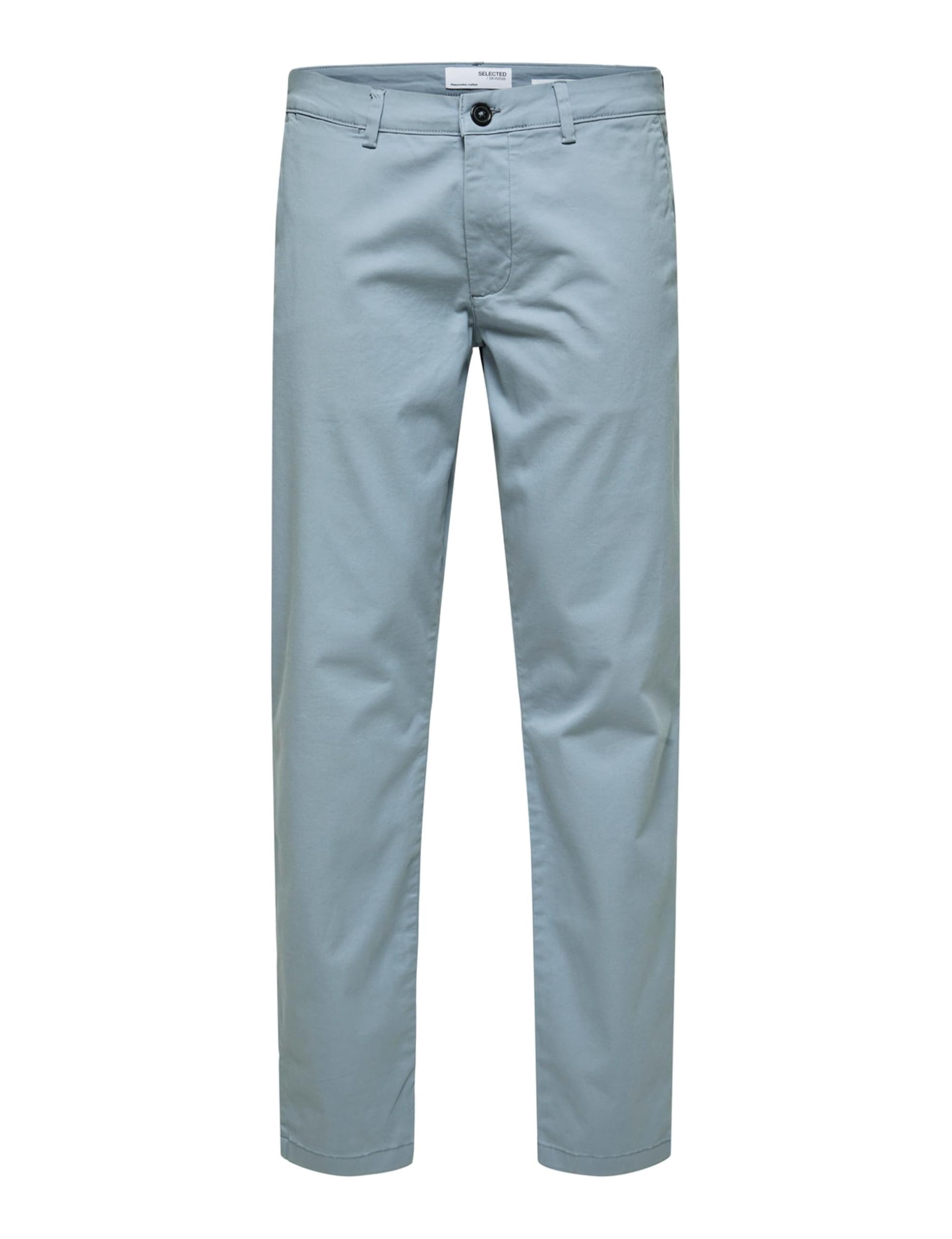 Selected Homme Chino Hose SLHSLIM-NEW MILES Slim Fit Grau