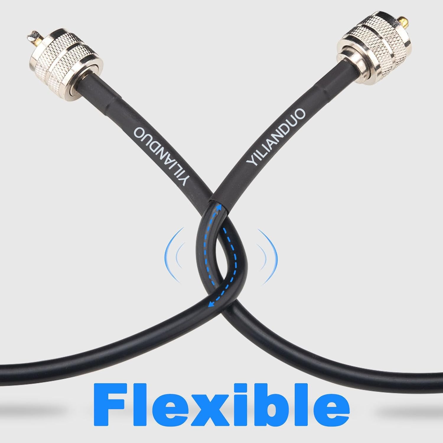 CB Funk Koaxialkabel PL259 UHF Stecker auf Stecker RG8X 20M