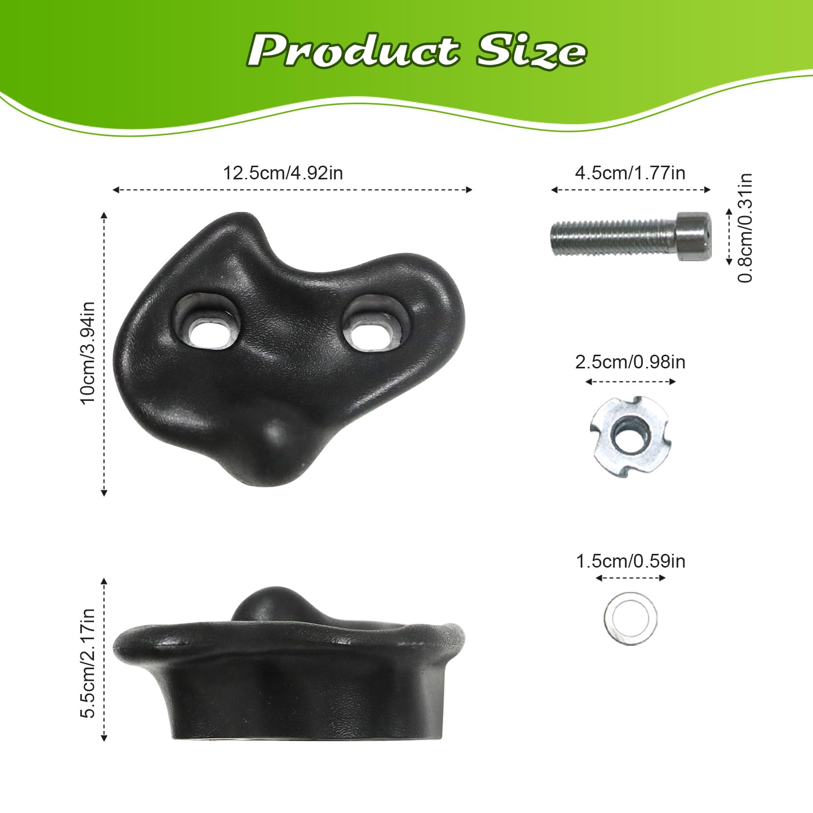 E-Greetshopping 20PCS Rock Climbing Holds for Kids Climber,Extra Large Adult Rock Climbing Stones,Wall Stones with Screw Pad and Nut for Outdoor Indoor Climbing Frames Children Playground