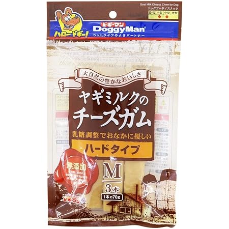 Amazon ドギーマン 犬用おやつ ヤギミルクのチーズガム ハードタイプ Mサイズ 3本入 ドギーマン ガム ローハイド 通販