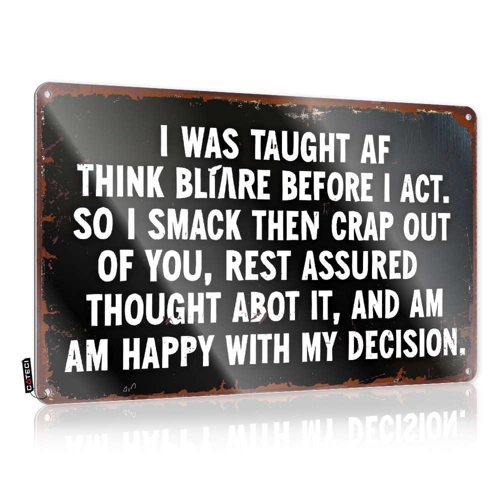 Vintage Wall Art Neon House Indie Gift For Gamer I Was Taught To Think Before I Act. - Easy To Hang Art(30X40CM)