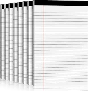 Legal Pads 5 x 8 Inch Note Pads, 8 Pack Notepad for Work Lined Writing Pads of White Paper Narrow Ruled for Office/School/College/Business, Multipurpose Notes Scratch & Memo Pads, (30 Sheets/Pad)